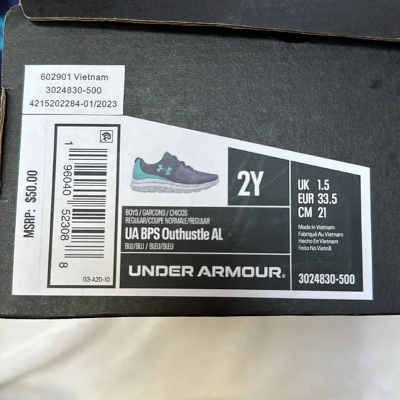 Girls Under Armour Outhustle Sz 2Y - Picture 5 of 5